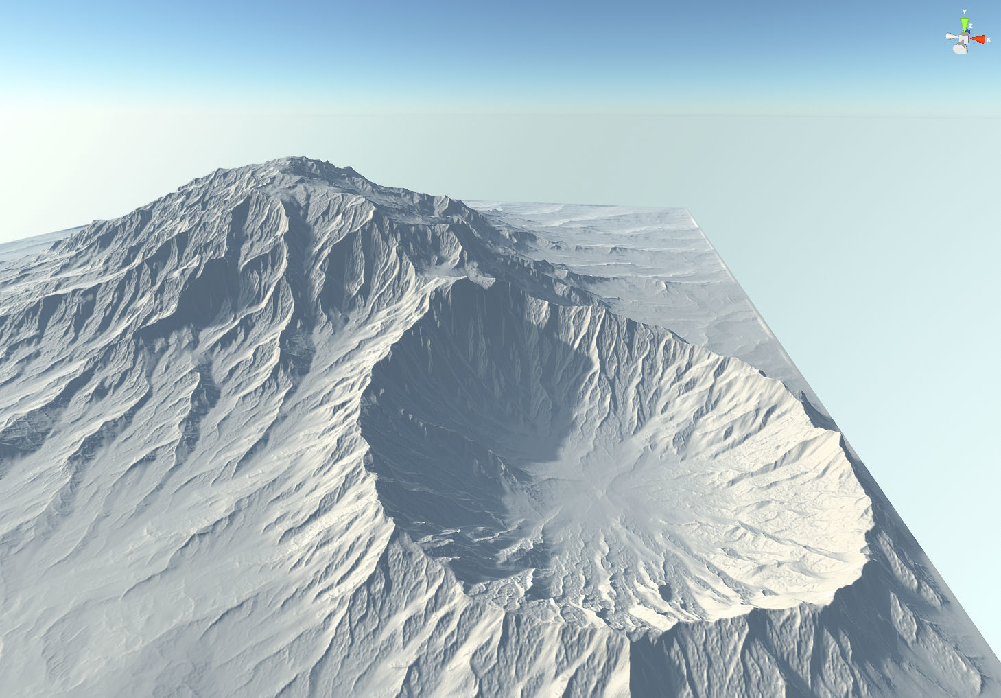 Massive Mountain with Crates 3D model_1