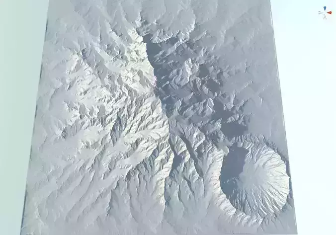 Massive Mountain with Crates