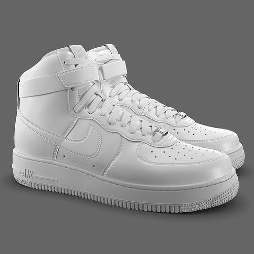 Nike Air Force 1 High Low-poly 3D model