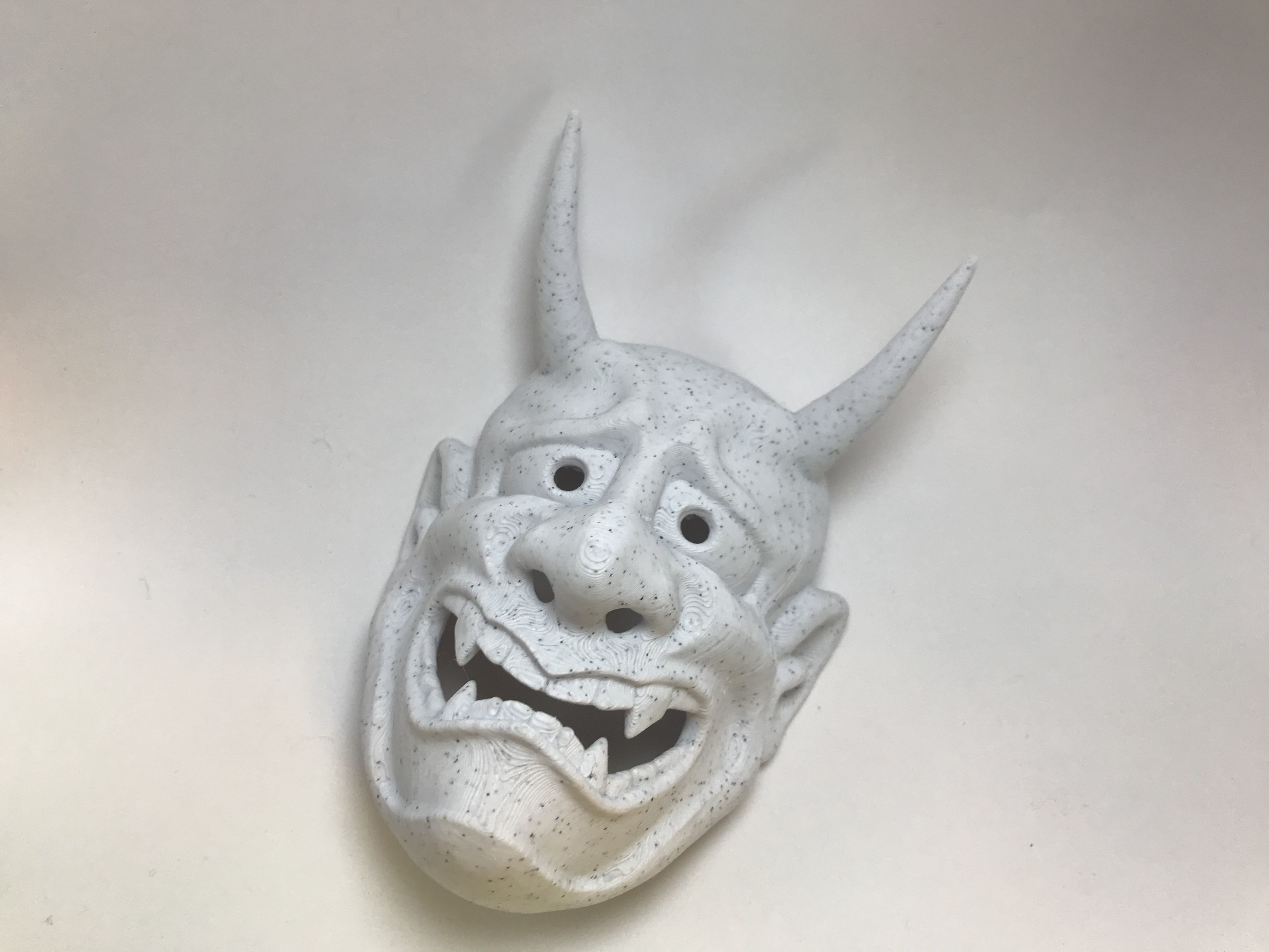 Classic Japanese Oni Mask and ZBrush Timelapse 3D print model_16