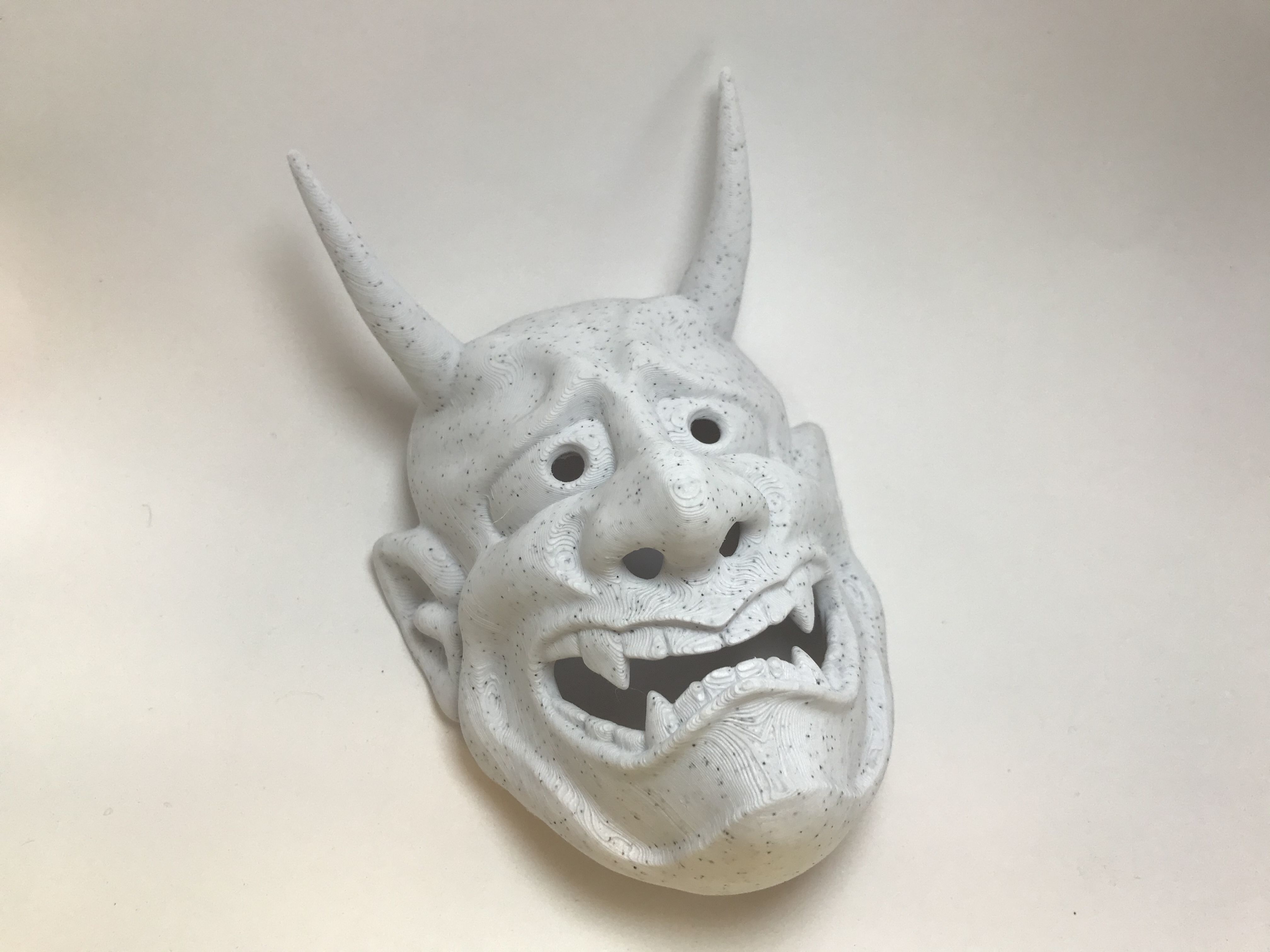 Classic Japanese Oni Mask and ZBrush Timelapse 3D print model_15