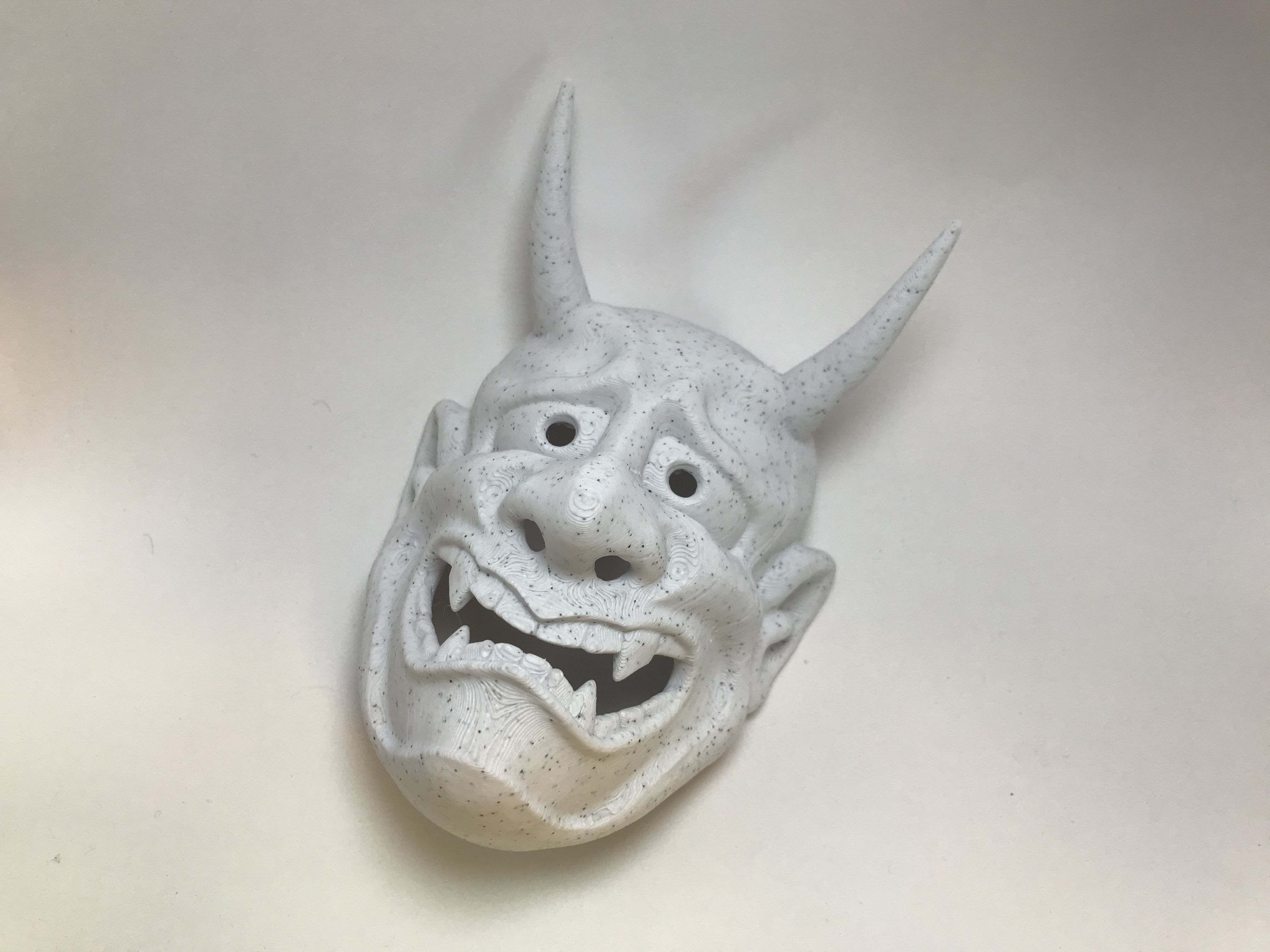 Classic Japanese Oni Mask and ZBrush Timelapse 3D print model_17