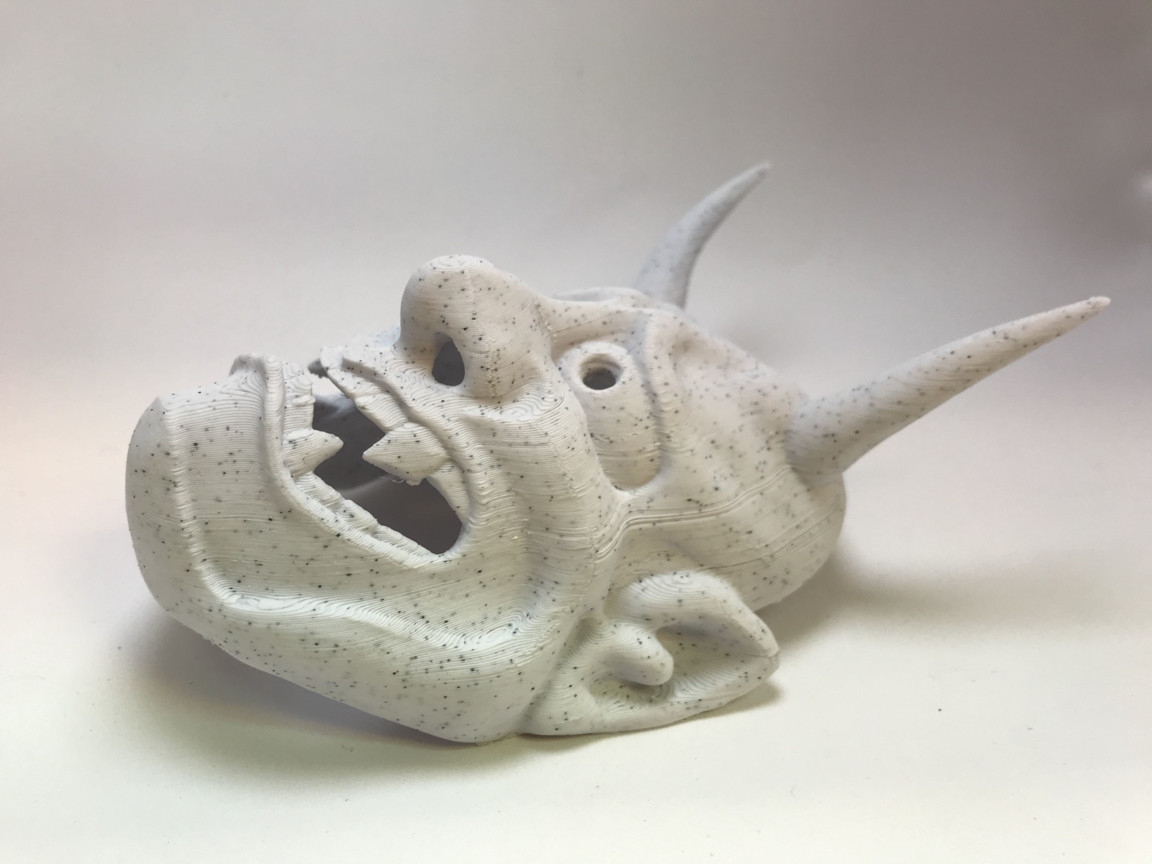 Classic Japanese Oni Mask and ZBrush Timelapse 3D print model_14