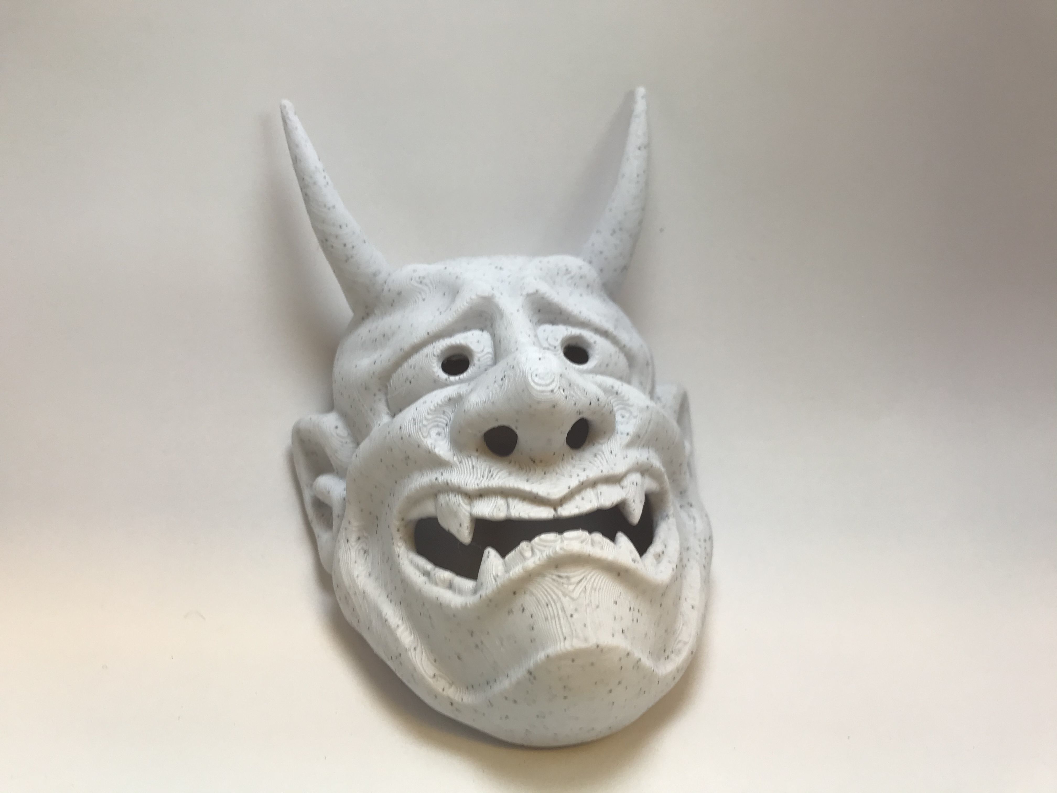 Classic Japanese Oni Mask and ZBrush Timelapse 3D print model_5