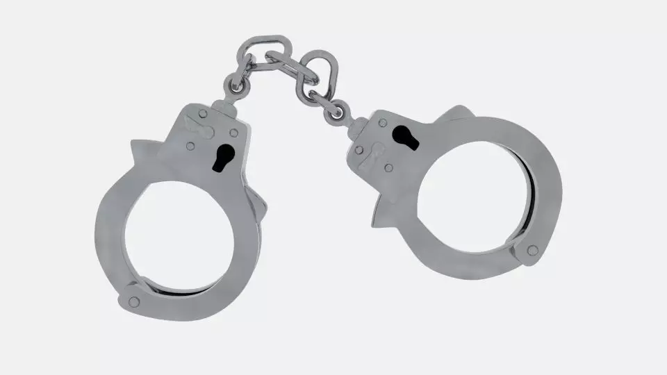 Handcuff handcuffs 3D model_0