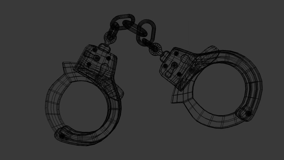Handcuff handcuffs 3D model_5