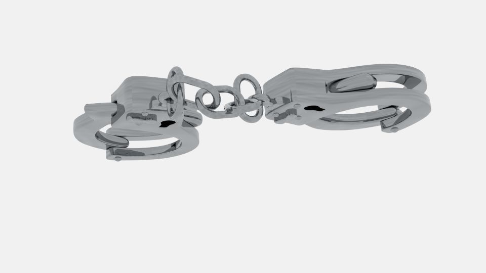 Handcuff handcuffs 3D model_2