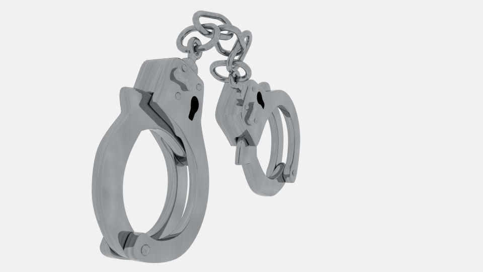 Handcuff handcuffs 3D model_1