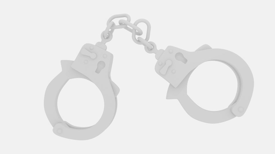 Handcuff handcuffs 3D model_4