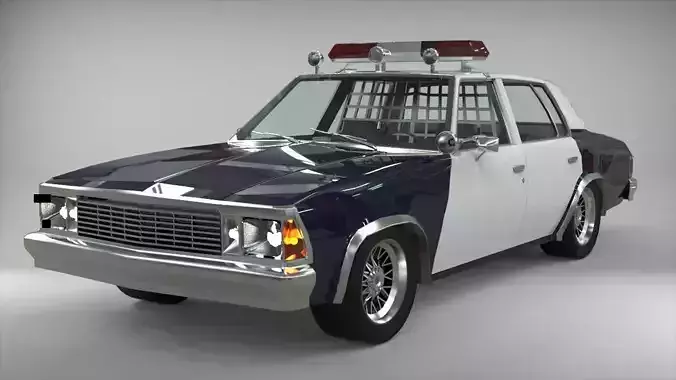 Chevrolet Malibu 1981 Police car lowpoly