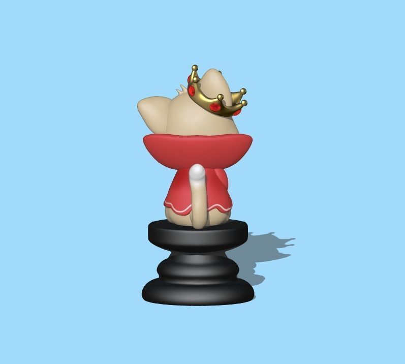 Cat Chess Piece - Queen 3D print model_3