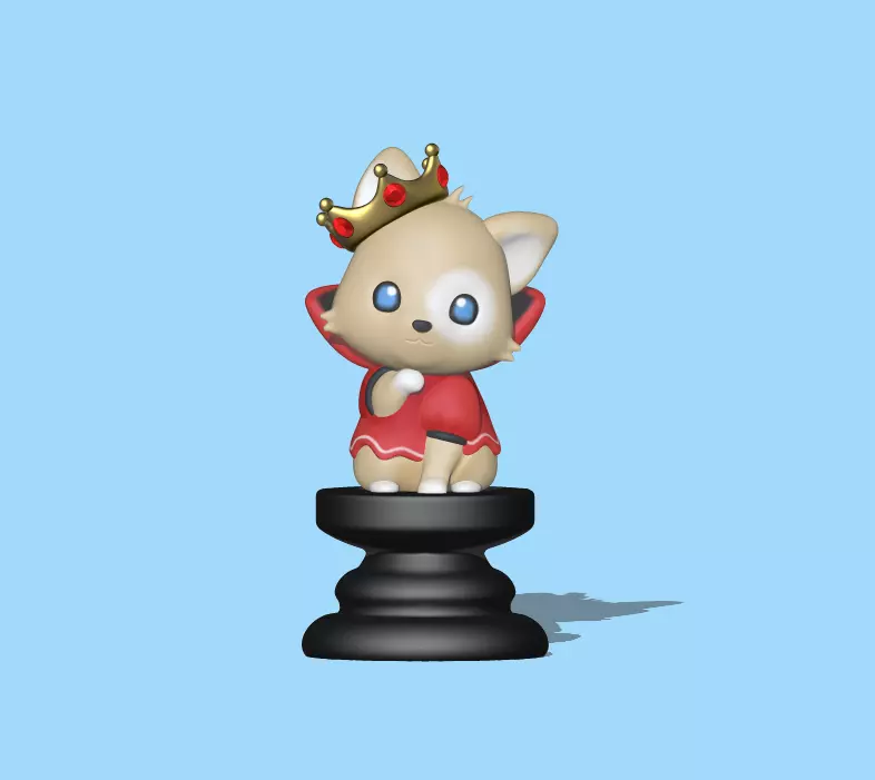 Cat Chess Piece - Queen 3D print model_0