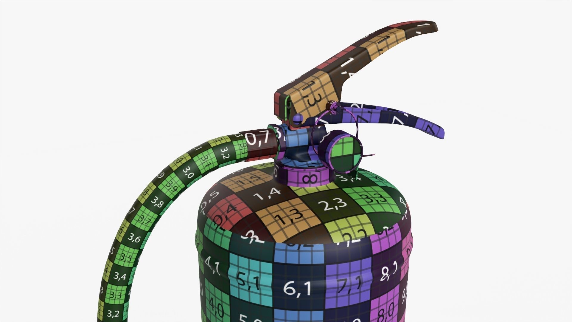 Fire extinguisher classes A and B 3D model_11