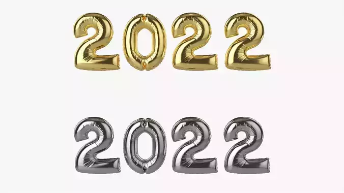 Foil balloon 2022 year numbers