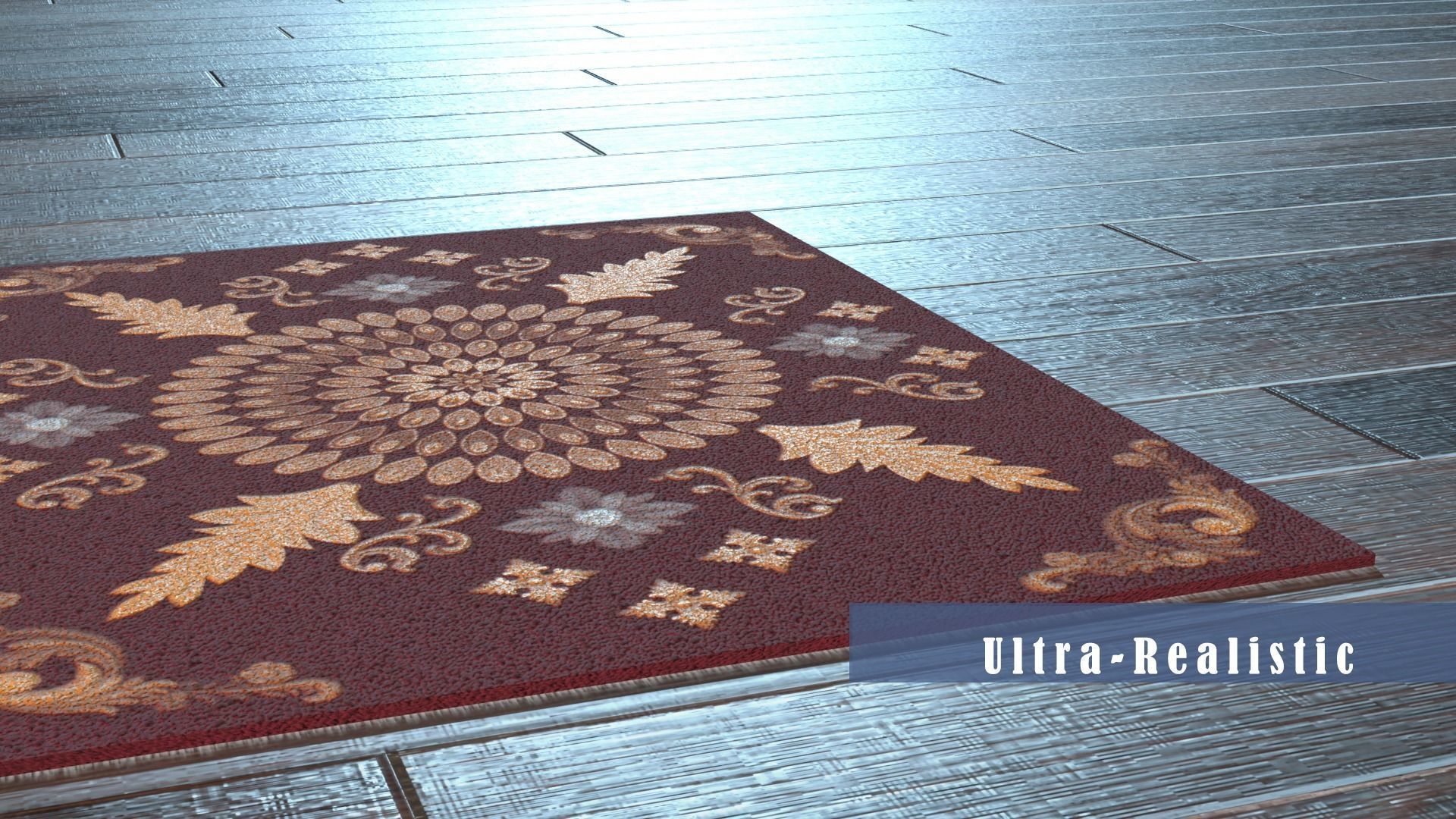 Luxury Carpet - 01 with Shape Key Low-poly 3D model_1