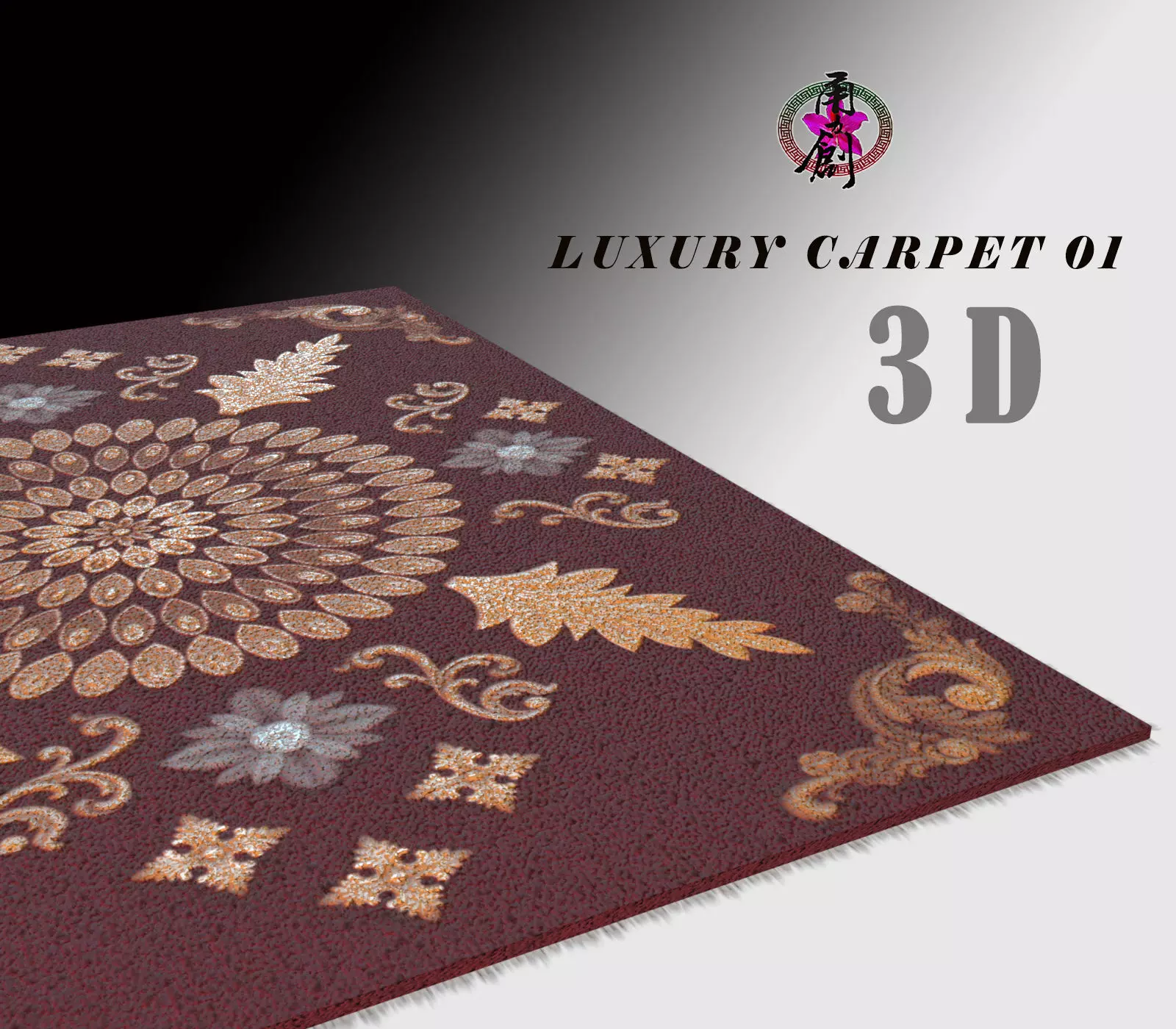 Luxury Carpet - 01 with Shape Key Low-poly 3D model_0