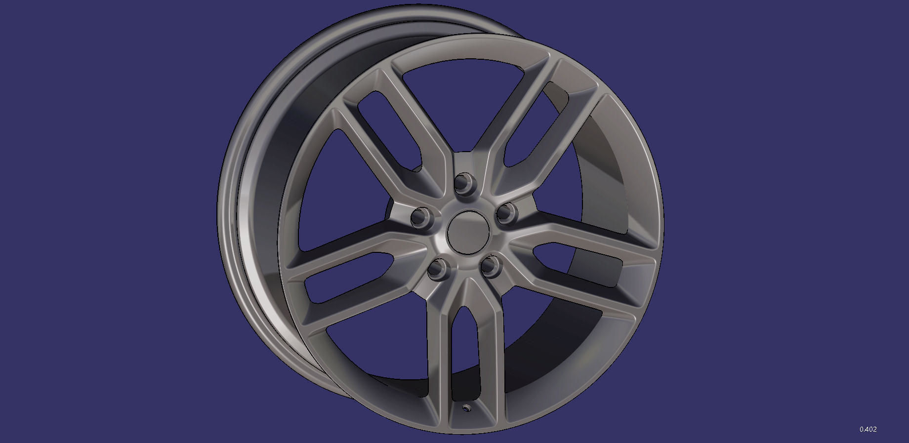 Wheel 22 inch Covette 3D print model_8