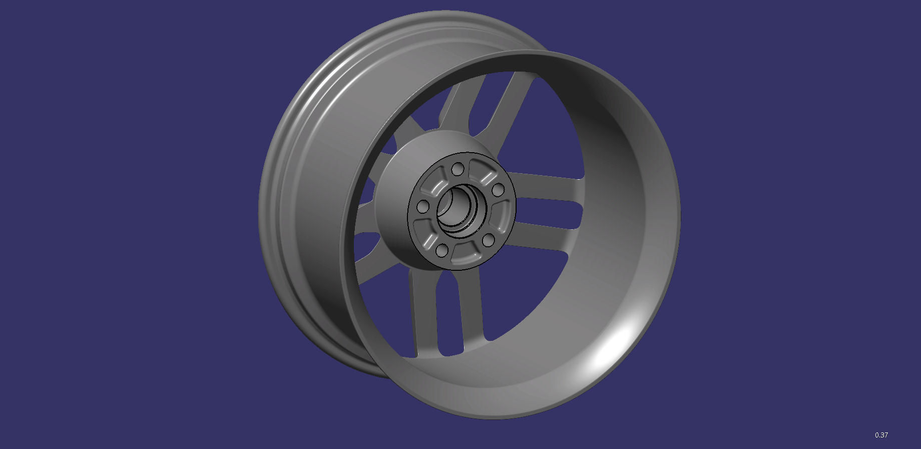 Wheel 22 inch Covette 3D print model_1