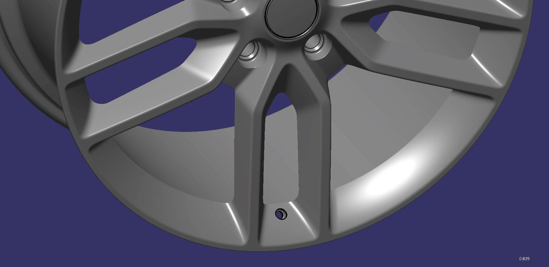 Wheel 22 inch Covette 3D print model_3