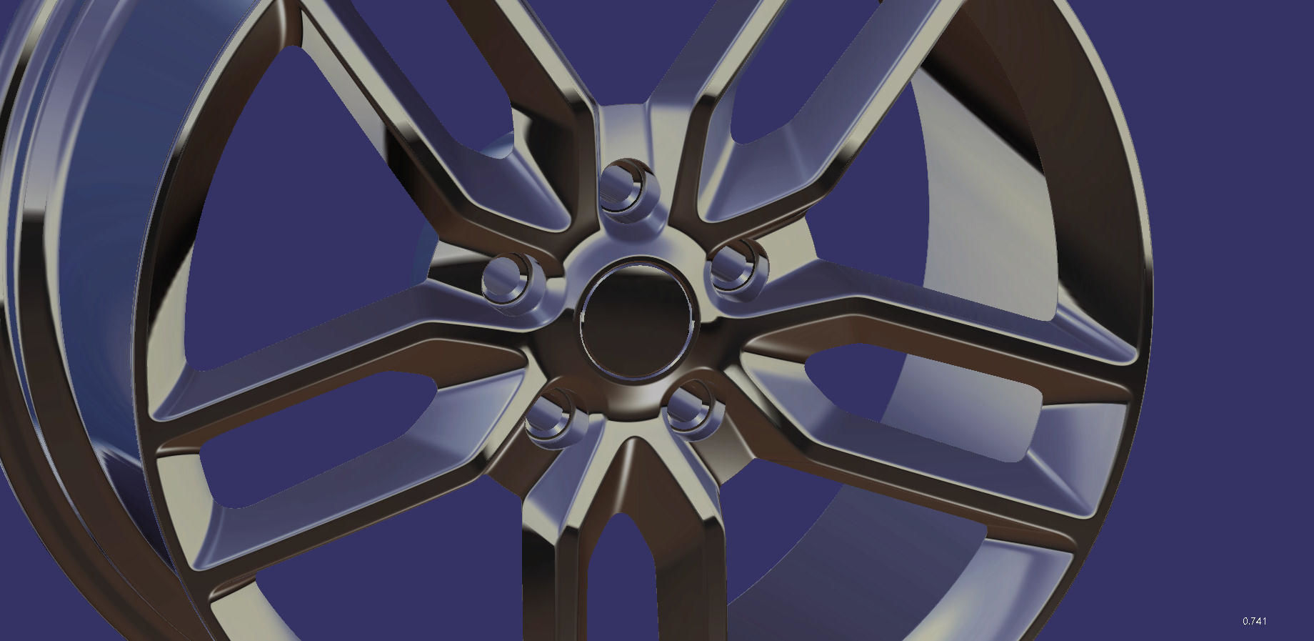 Wheel 22 inch Covette 3D print model_6