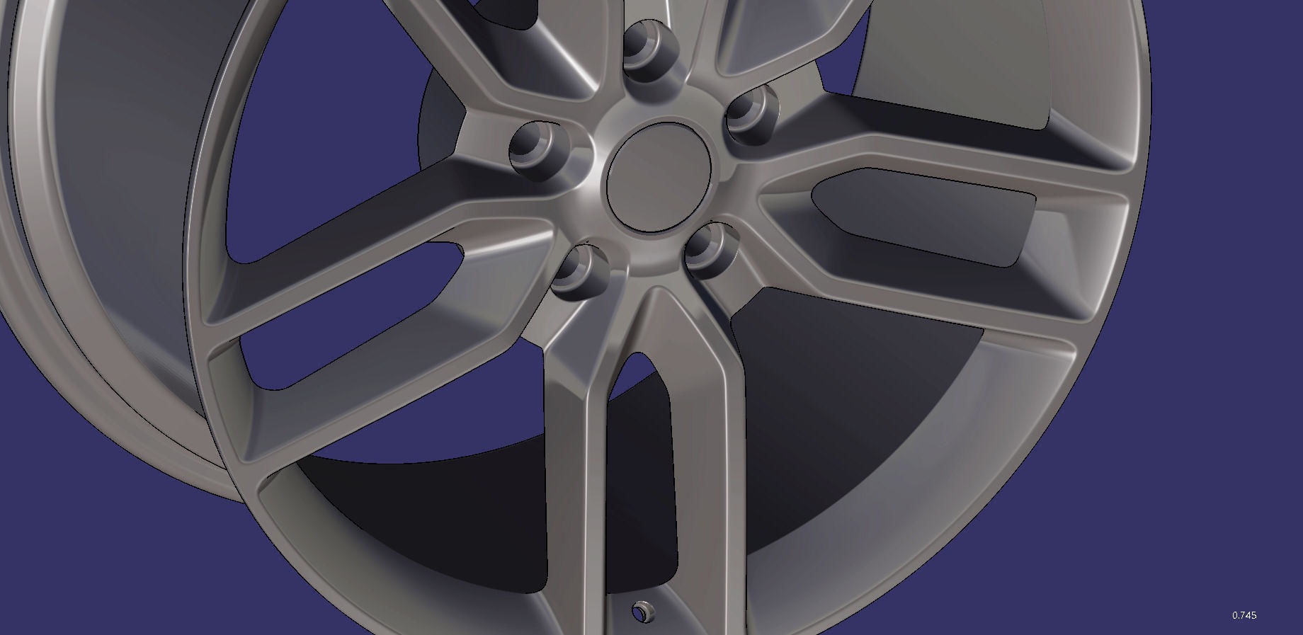 Wheel 22 inch Covette 3D print model_9
