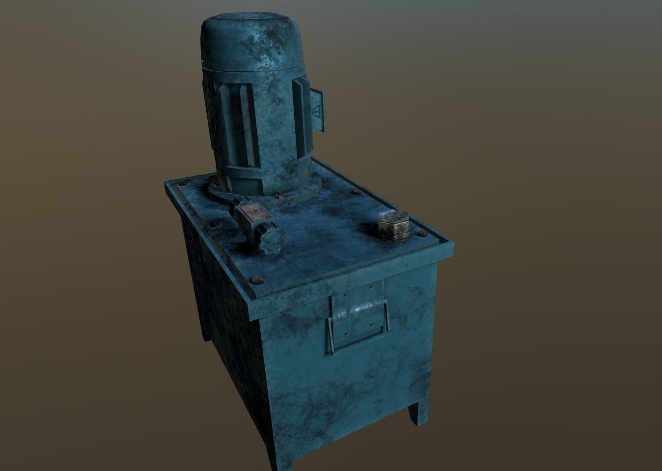 Hydraulic Power Pack Low-poly 3D model_4