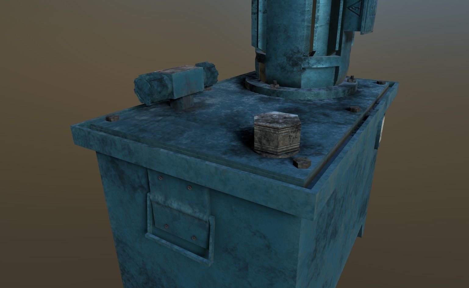 Hydraulic Power Pack Low-poly 3D model_8