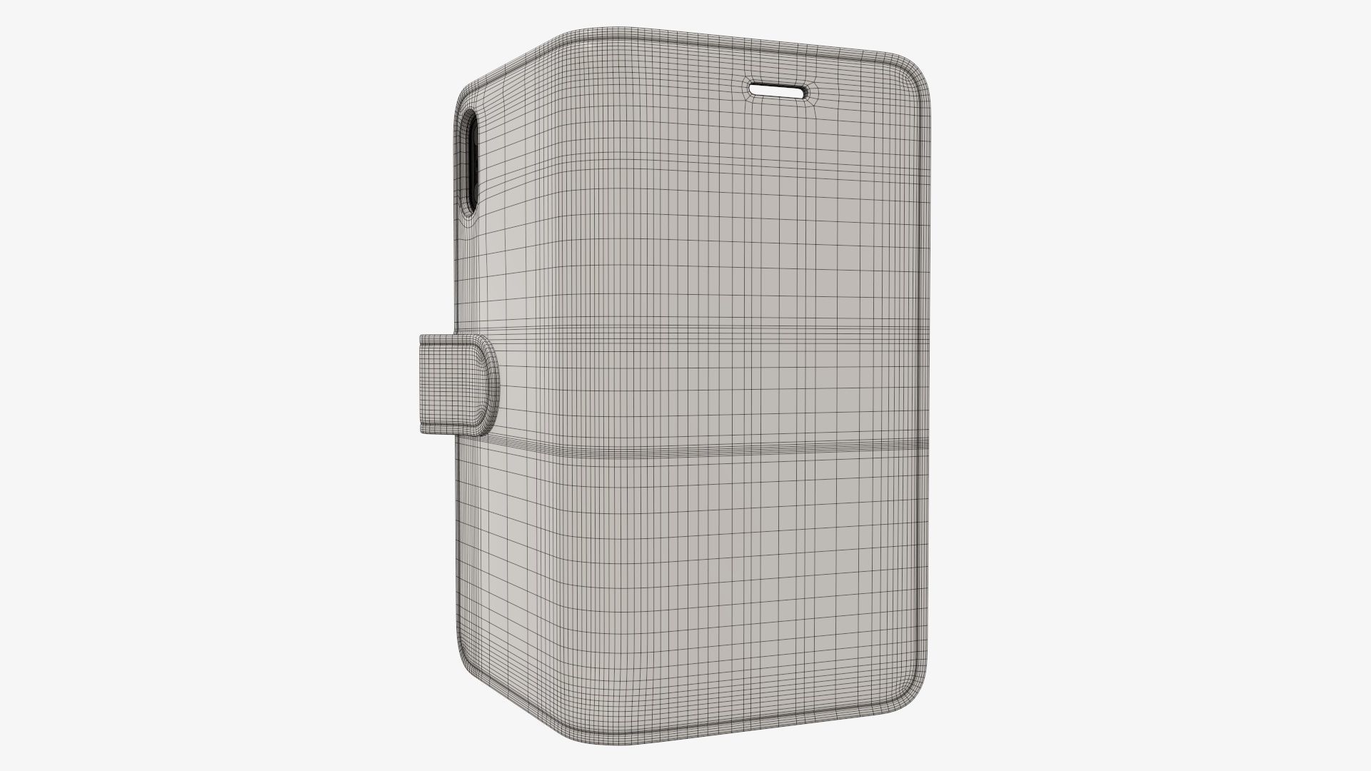 Smartphone in a flip wallet case 02 3D model_9