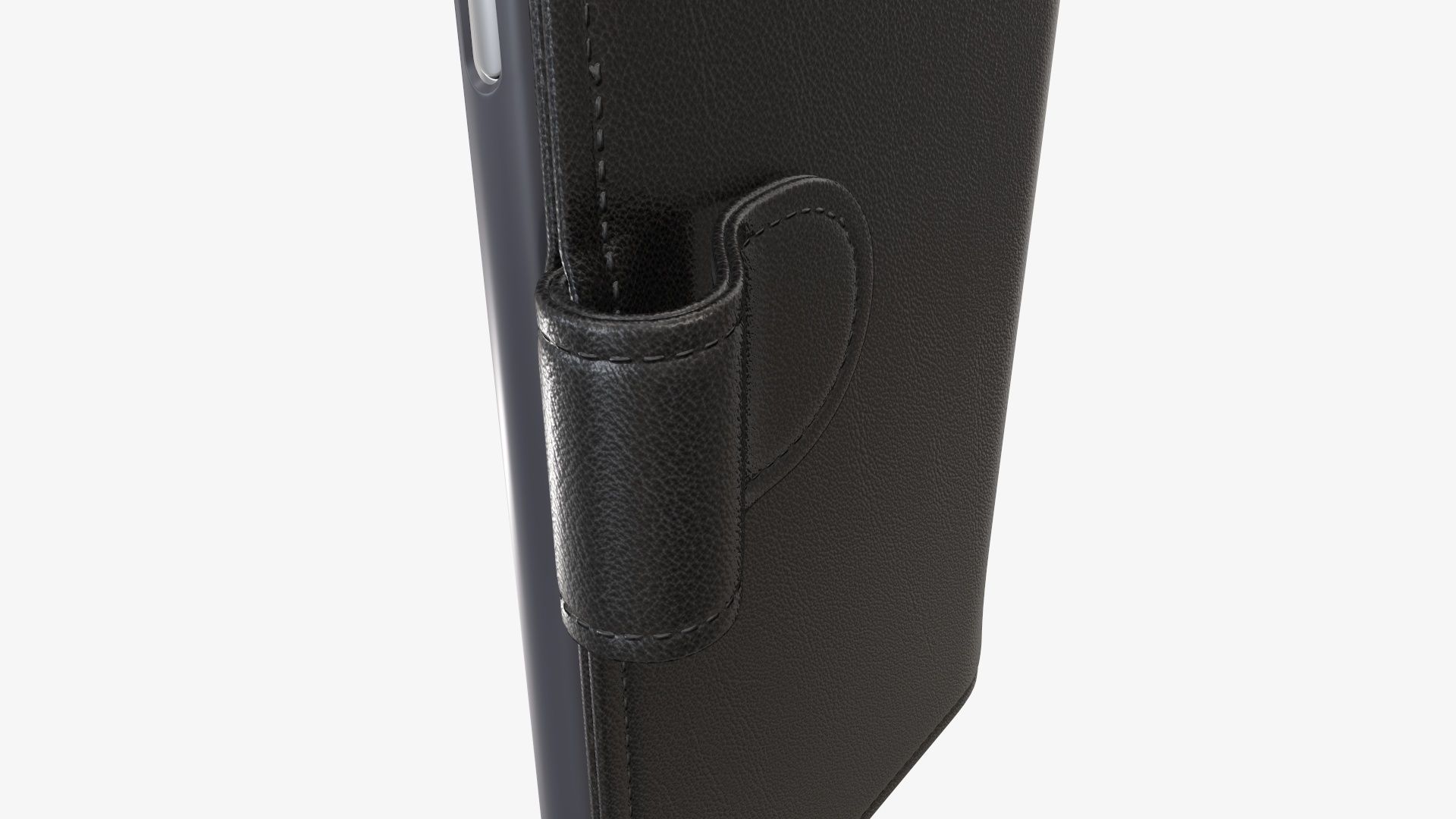Smartphone in a flip wallet case 02 3D model_4