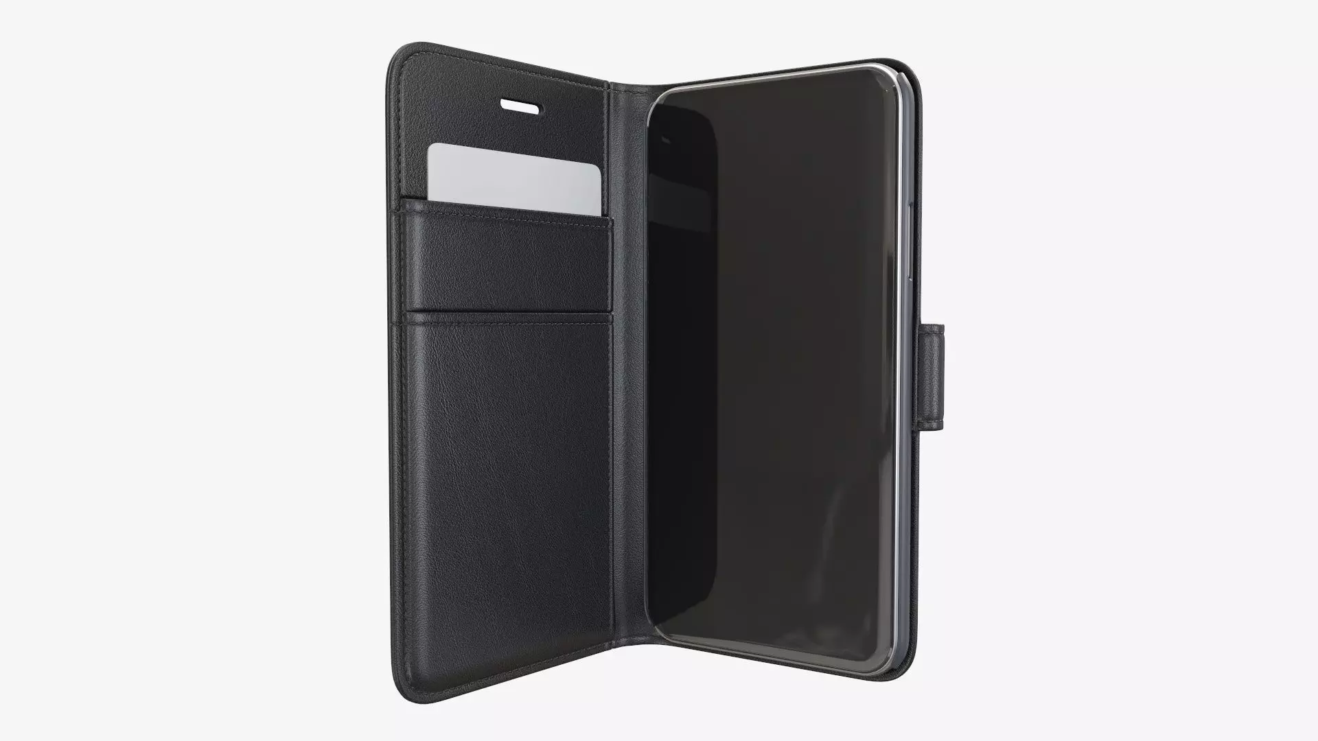 Smartphone in a flip wallet case 02 3D model_0