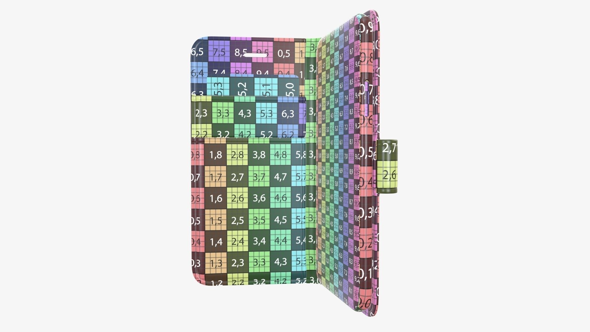 Smartphone in a flip wallet case 02 3D model_19