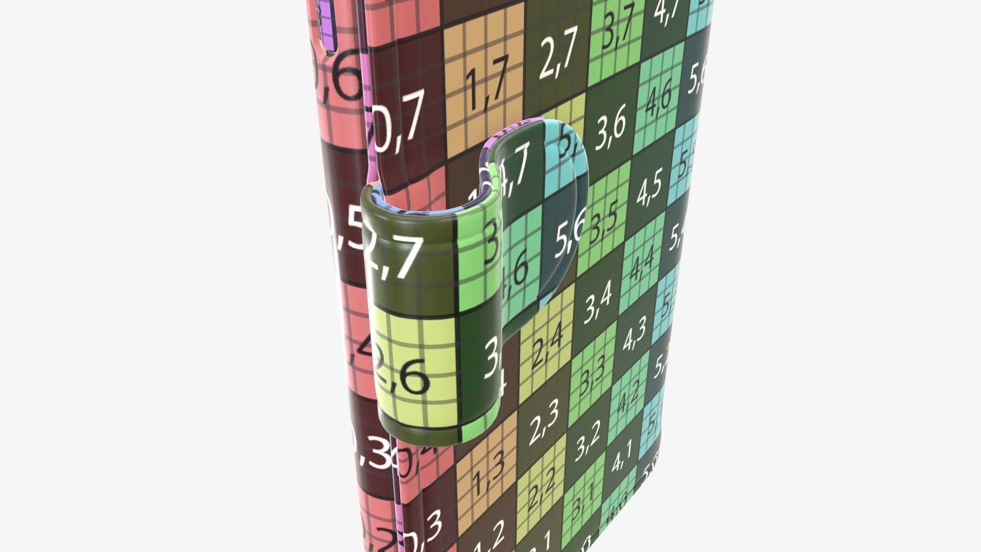 Smartphone in a flip wallet case 02 3D model_20