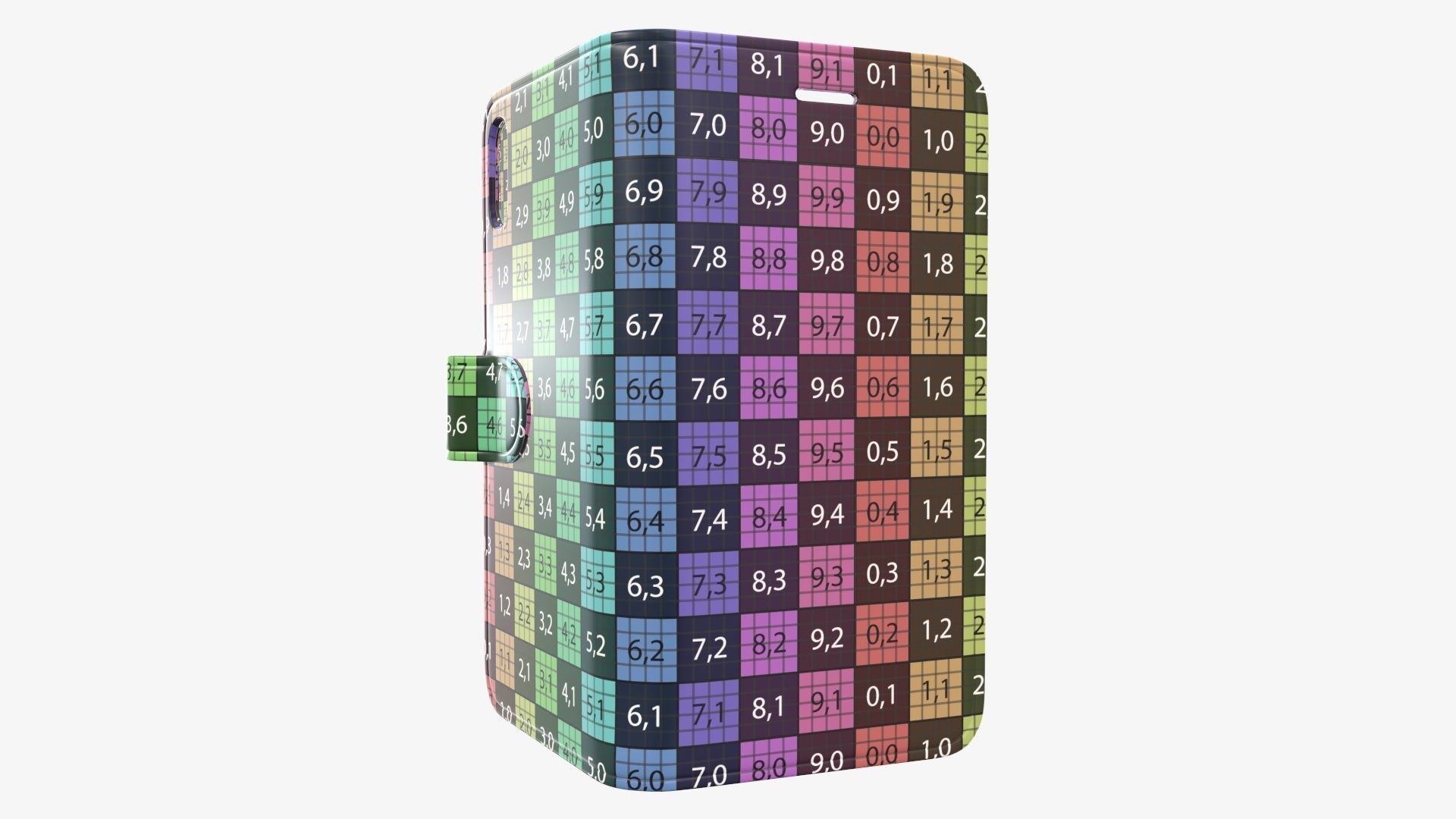 Smartphone in a flip wallet case 02 3D model_17