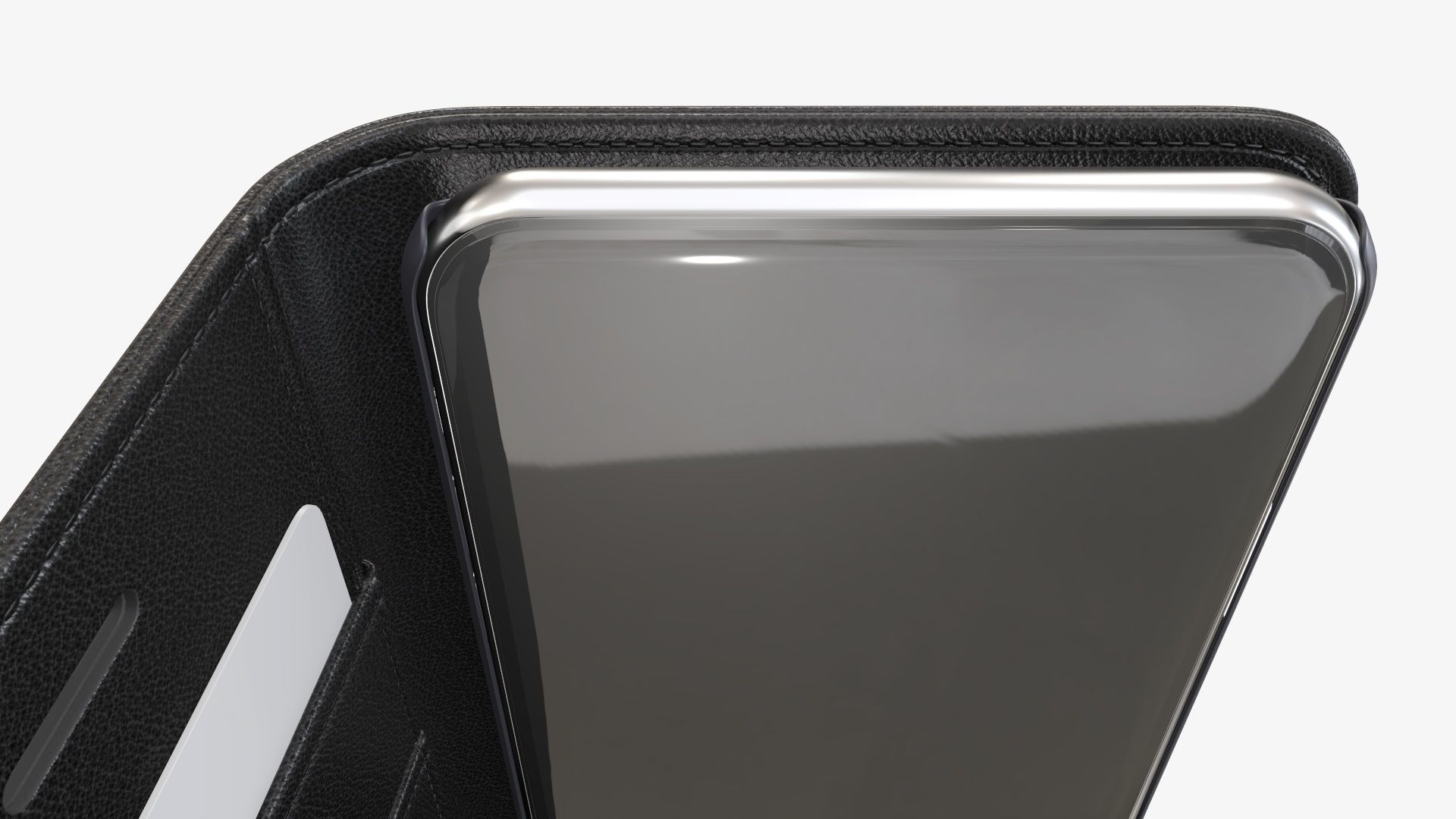 Smartphone in a flip wallet case 02 3D model_6