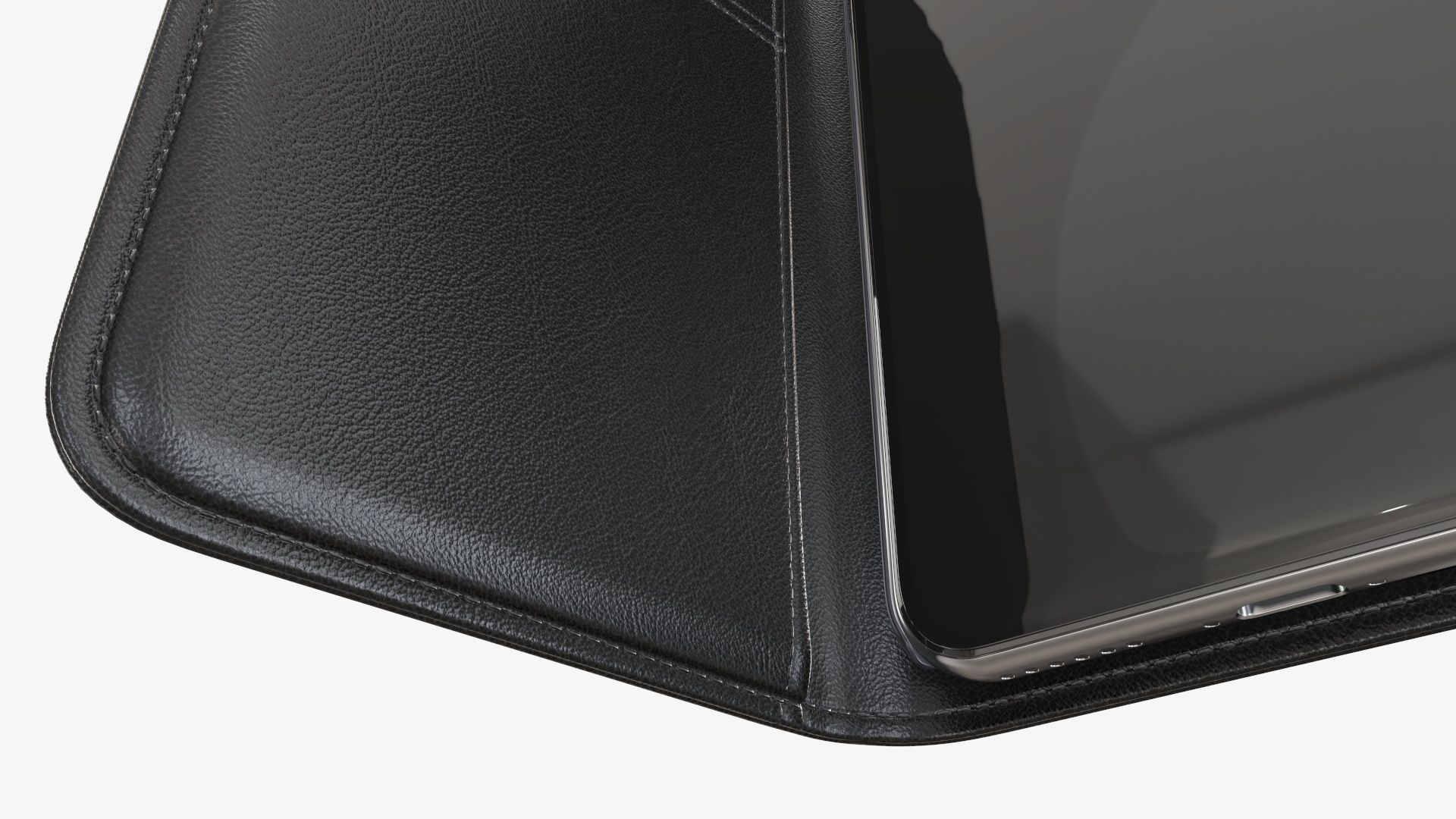 Smartphone in a flip wallet case 02 3D model_7