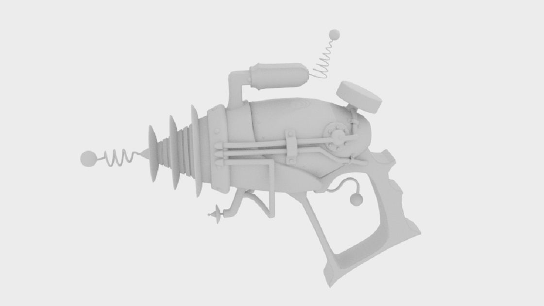 Statgun machine gun with wires 3D model_4