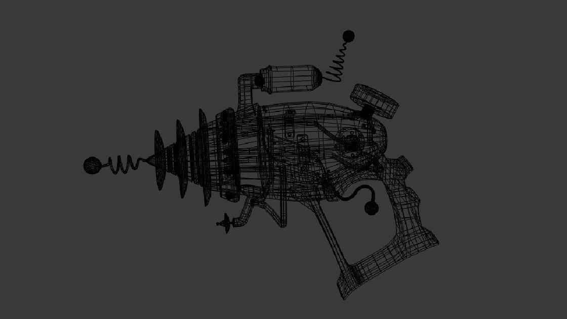 Statgun machine gun with wires 3D model_5