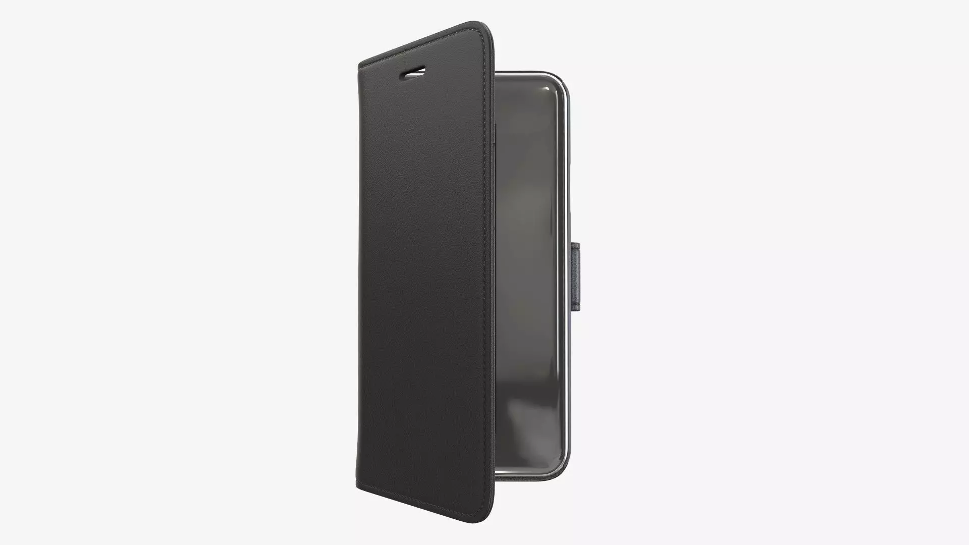 Smartphone in a flip wallet case 03 3D model