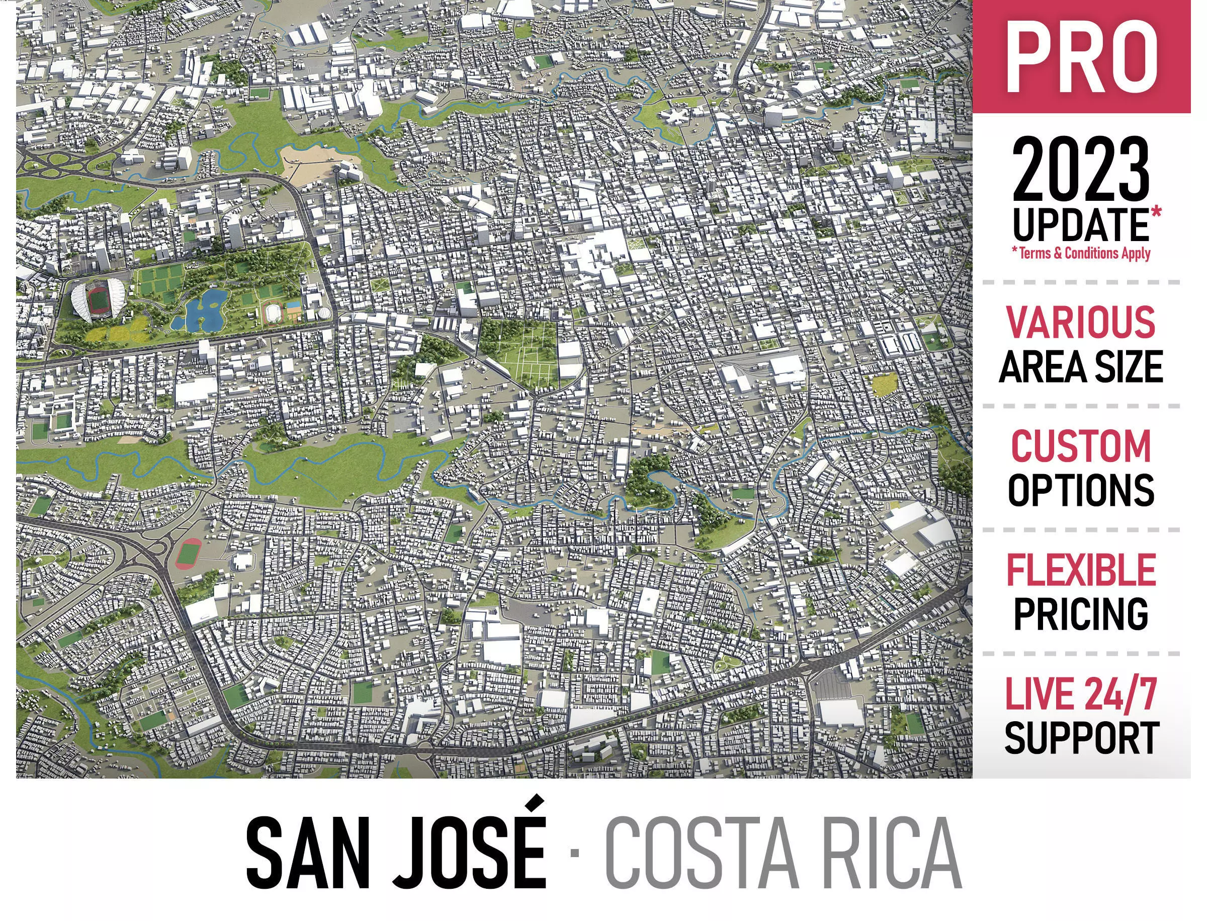 San Jose Low-poly 3D model