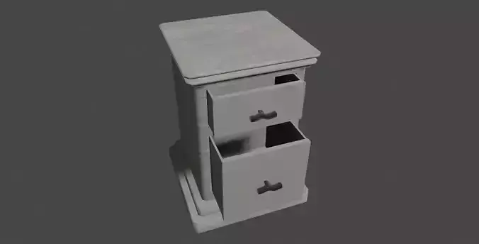 Night Table 3D Model Low-poly 3D model