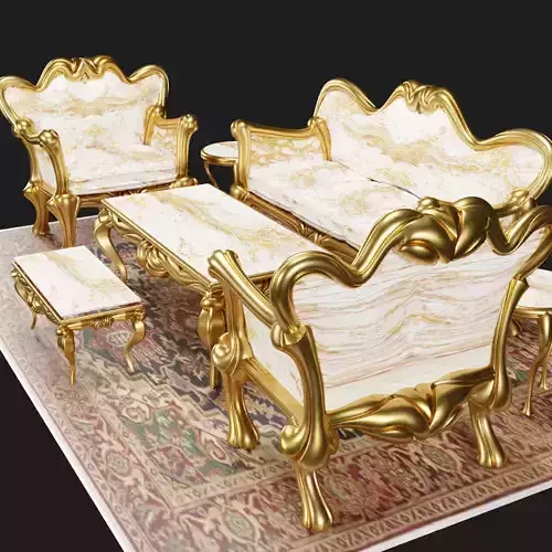 Ornamental Sofa 3D model