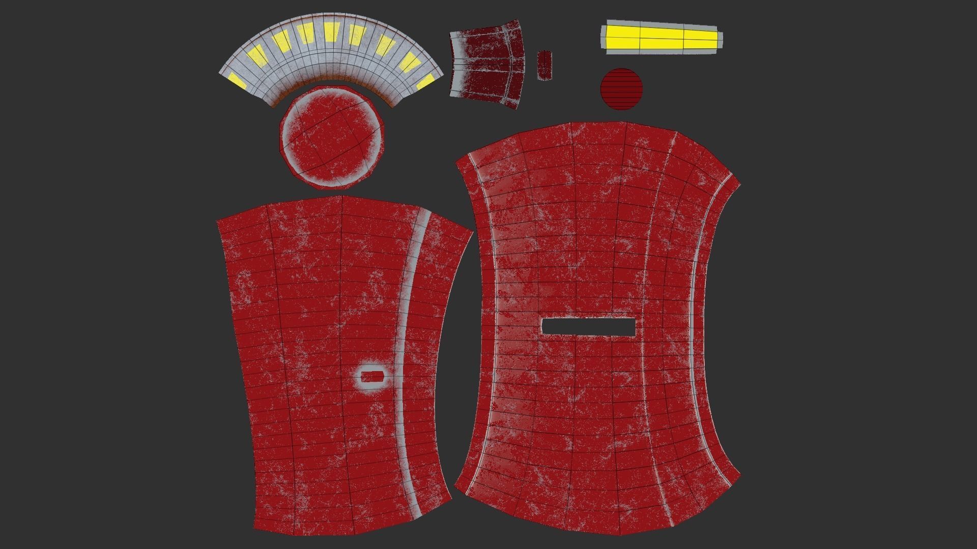 Protoman Mega Buster - Hand Cannon - SciFi Blast Weapon Low-poly 3D model_7