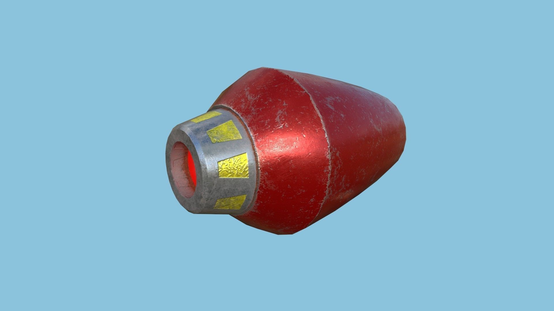 Protoman Mega Buster - Hand Cannon - SciFi Blast Weapon Low-poly 3D model_1