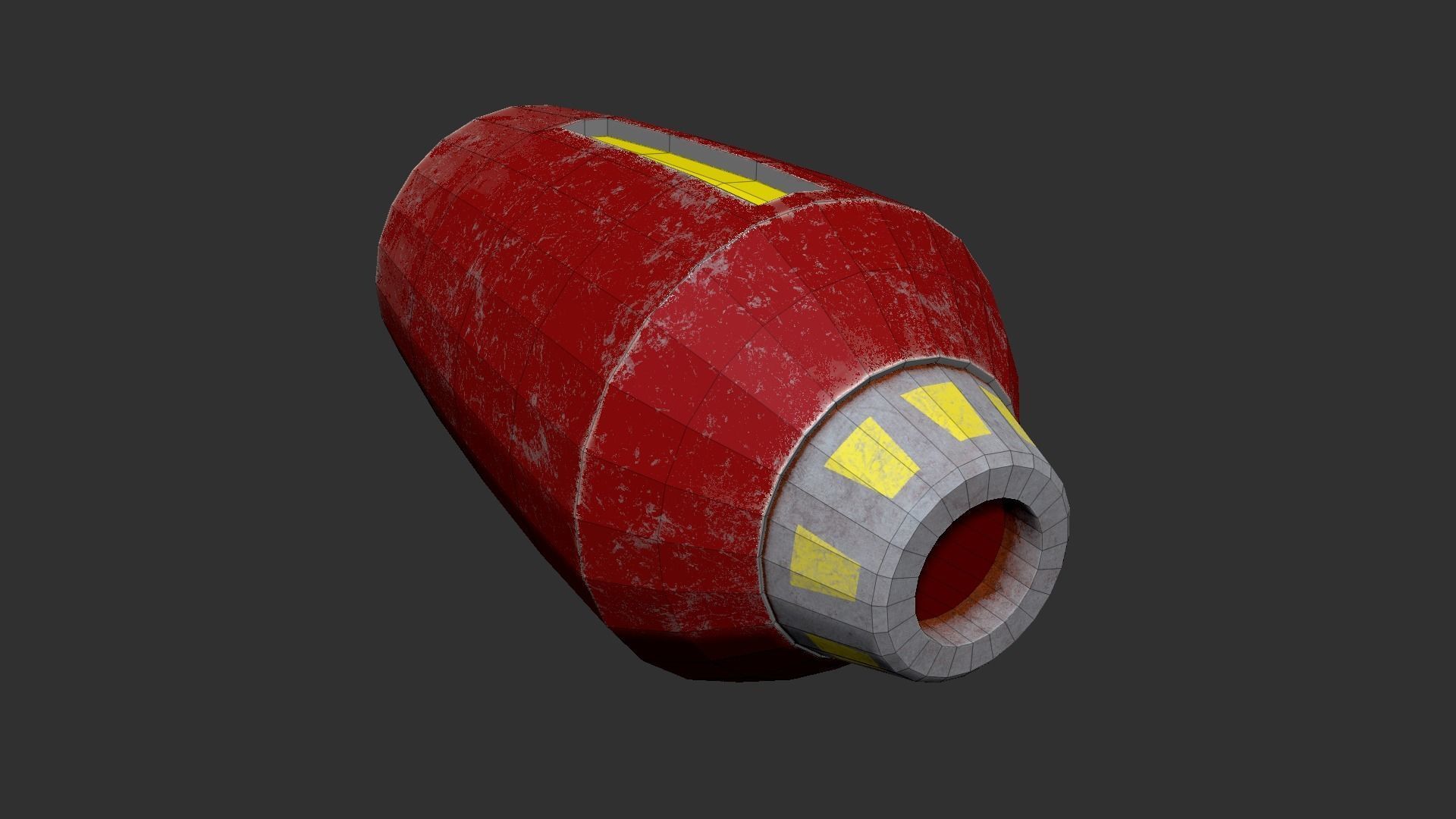 Protoman Mega Buster - Hand Cannon - SciFi Blast Weapon Low-poly 3D model_8