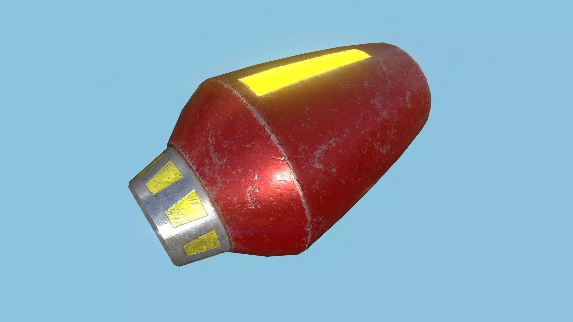 Protoman Mega Buster - Hand Cannon - SciFi Blast Weapon Low-poly 3D model_0