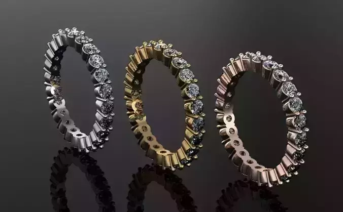 Classic Eternity Band For Round Gems - NO1