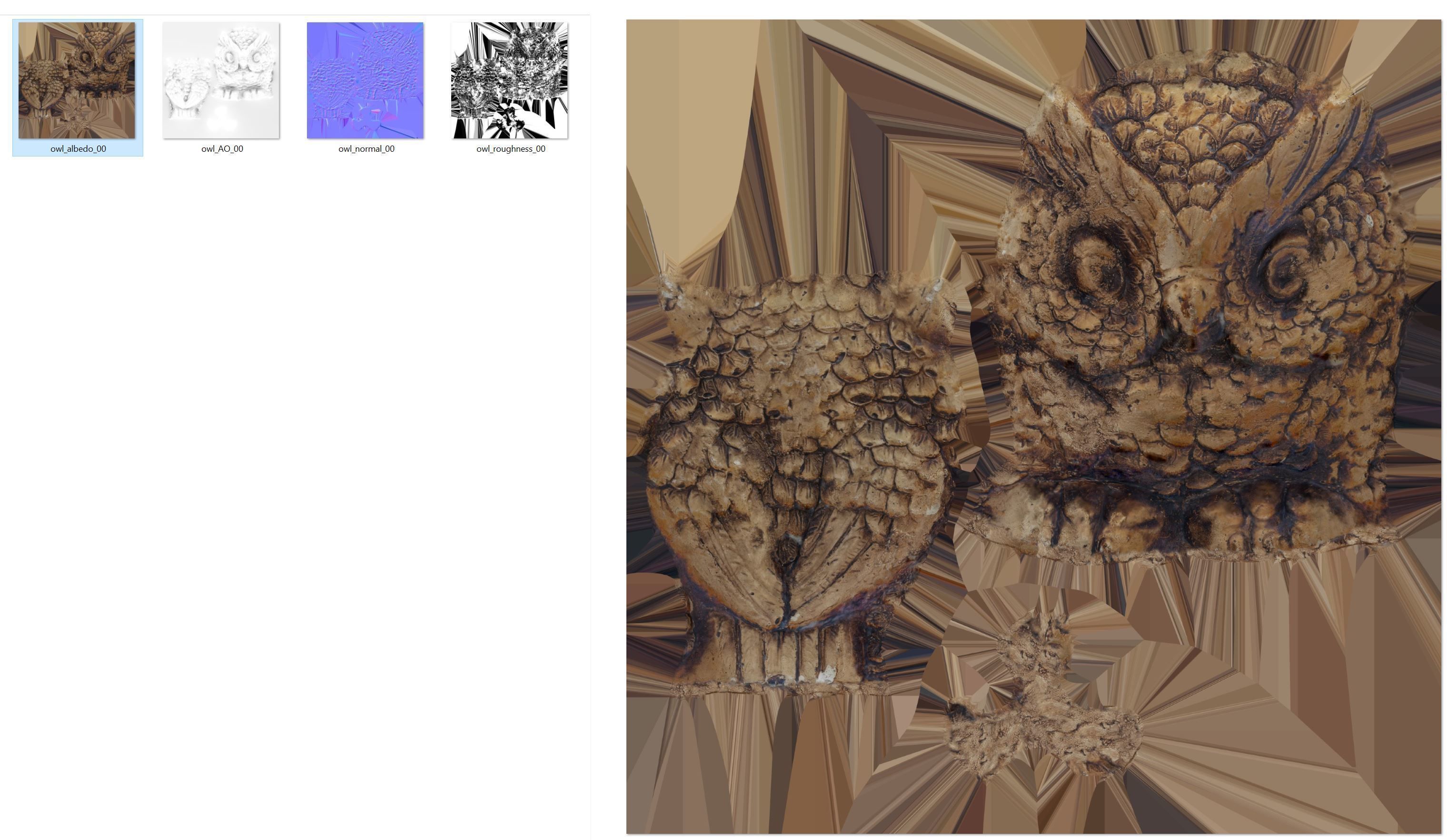 The Owl Low-poly 3D model_2