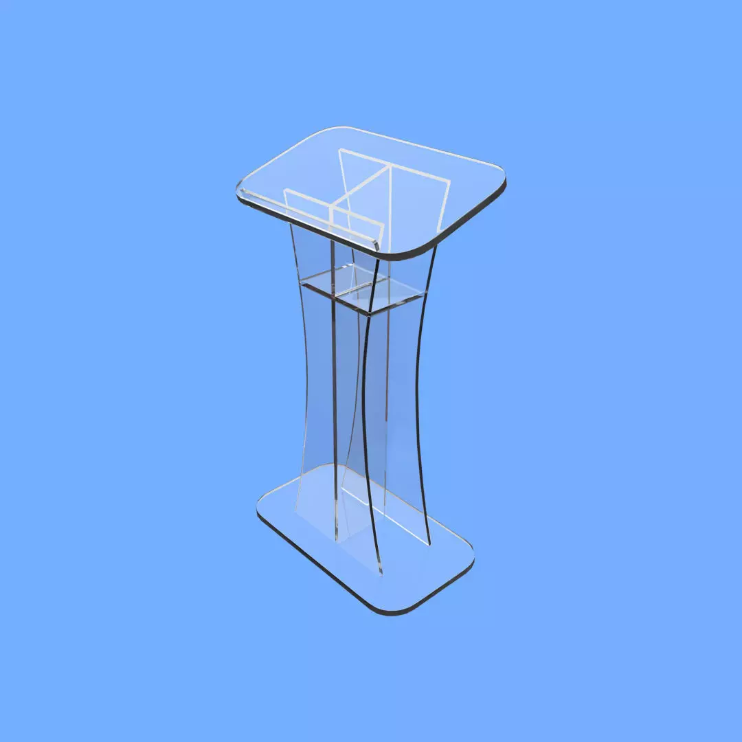 Glass Pulpit - Modern Low-poly 3D model