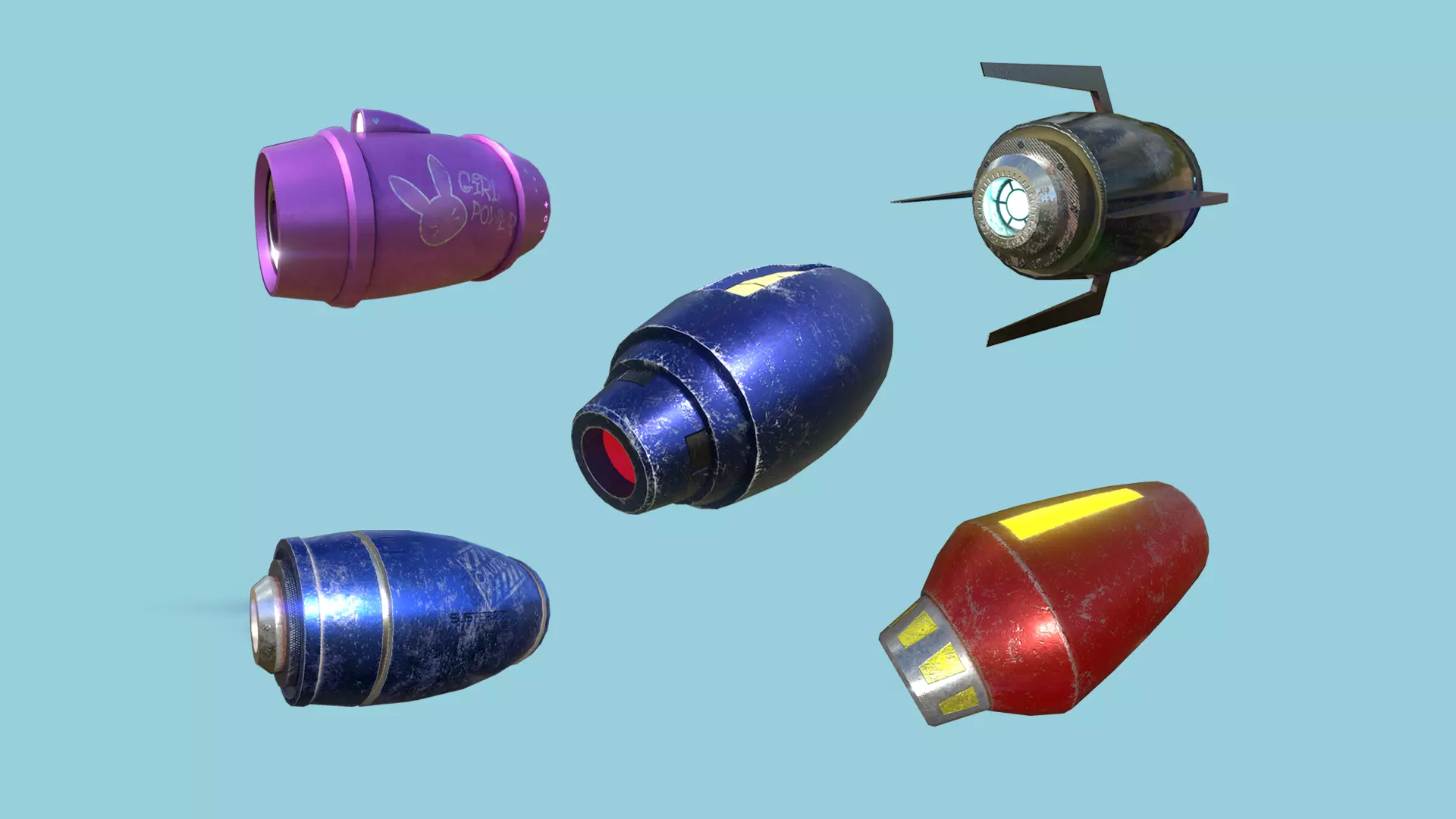 05 Mega Buster Collection - SciFi Blast Weapon like Megaman _0