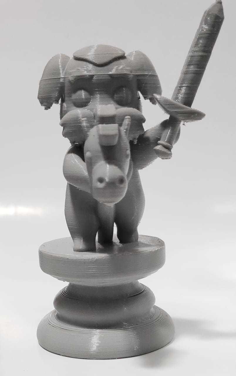 Dog Chess Piece - Knight 3D print model_11